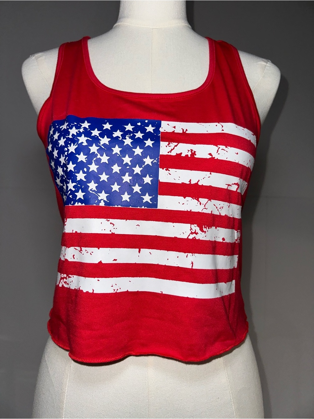 Women’s Red American Flag Tank Top